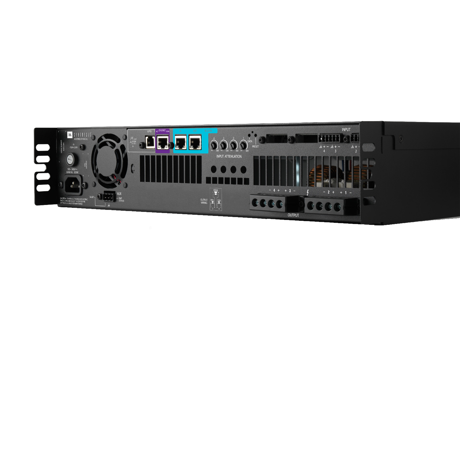 SDA-4600 - Black - 4-channel Bridgeable Class D Amplifier - Detailshot 2